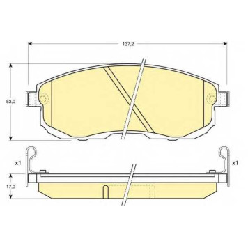 Колодки тормозные дисковые для INFINITI I30 / NISSAN 180 SX, 200 SX, 350 Z, AVENIR, BLUEBIRD, CEFIRO, JUKE, LAUREL, MAXIMA QX, MAXIMA, PULSAR, SENTRA, SUNNY, TEANA, TIIDA, TSUBAME / SUZUKI SX4 <b>GIRLING 6110039 / 21561</b>