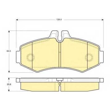 Колодки тормозные дисковые для MERCEDES V(638/2), VITO(638) <b>GIRLING 6113734 / 23022</b>