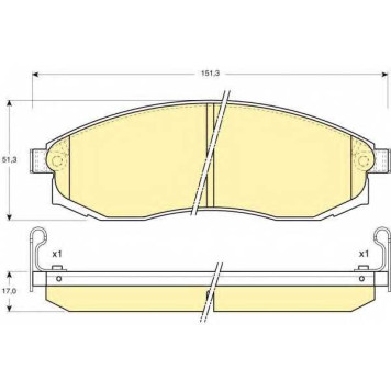 Колодки тормозные дисковые для MITSUBISHI L 200(K6#T,K7#T) / NISSAN CEFIRO, MAXIMA QX(A32), MAXIMA(A32) <b>GIRLING 6131249 / 23086</b>
