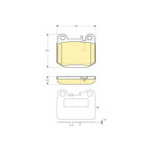 Колодки тормозные дисковые для MERCEDES M(W163) <b>GIRLING 6114572 / 23157</b>