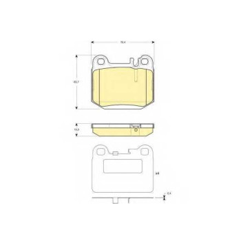 Колодки тормозные дисковые для MERCEDES M(W163) <b>GIRLING 6114572 / 23157</b>