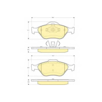 Колодки тормозные дисковые для FORD FIESTA, FUSION, KA, PUMA, STREET KA / MAZDA 121, 2, VERISA <b>GIRLING 6114192 / 23202</b>
