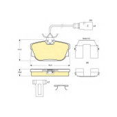 Колодки тормозные дисковые для VW KOMBI(T2), TRANSPORTER(70XA, 70XB, 70XC, 70XD, 7DB, 7DK, 7DW) <b>GIRLING 6113691 / 23224</b>