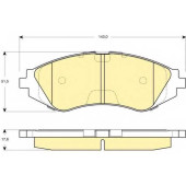 Колодки тормозные дисковые для CHEVROLET ASTRA, VECTRA, ZAFIRA(F75) / DAEWOO LACETTI, LANOS(KLAT), NUBIRA(KLAJ) <b>GIRLING 6132659 / 23234</b>