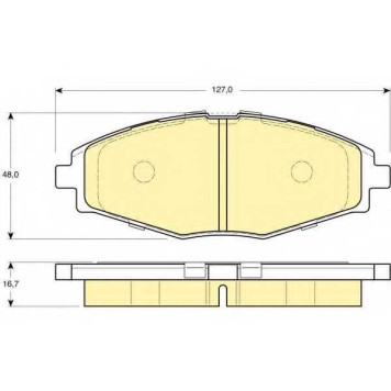 Колодки тормозные дисковые для CHERY QQ3 / CHEVROLET MATIZ(M200,M250), SPARK / DAEWOO LANOS(KLAT), MATIZ(KLA4,KLYA) <b>GIRLING 6131959 / 23241</b>