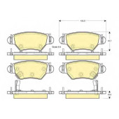 Колодки тормозные дисковые для CHEVROLET ASTRA, CORSA, ZAFIRA / OPEL ASTRA, CORSA, ZAFIRA <b>GIRLING 6114714 / 23258</b>