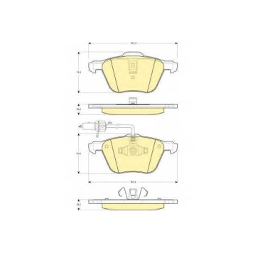 Колодки тормозные дисковые для FORD GALAXY(WGR) / VW KOMBI(T2), SHARAN(7M6, 7M8, 7M9), TRANSPORTER(70XA, 70XB, 70XC, 70XD, 7DB, 7DK, 7DW) <b>GIRLING 6114602 / 23269</b>