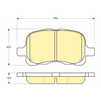 Колодки тормозные дисковые для TOYOTA COROLLA(##E11#,#E11#) <b>GIRLING 6132041 / 23294</b>
