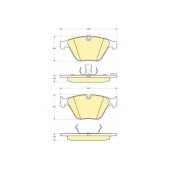 Колодки тормозные дисковые для BMW 1(E82), 3(E90,E91,E92,E93), 5(E60,E61), 6(E63,E64), 7(E65,E66,E67), X1(E84), Z4(E89) <b>GIRLING 6114982 / 23312</b>
