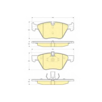 Колодки тормозные дисковые для BMW 3(E90,E91,E92,E93), 5(E60,E61), X1(E84), Z4(E89) <b>GIRLING 6115592 / 23347</b>