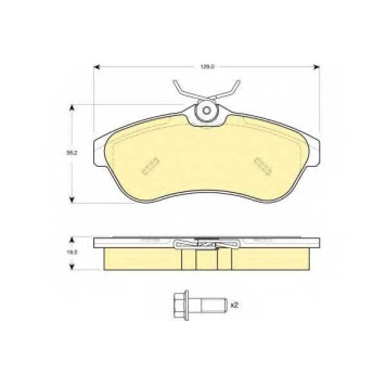 Колодки тормозные дисковые для CITROEN C2(JM#), C3(FC#,HB#) <b>GIRLING 6114961 / 23408</b>