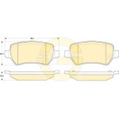 Колодки тормозные дисковые для OPEL ZAFIRA(A05,P12) <b>GIRLING 6118311 / 23416</b>