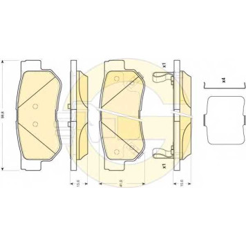 Колодки тормозные дисковые для HYUNDAI GETZ(TB) <b>GIRLING 6134329 / 23543</b>