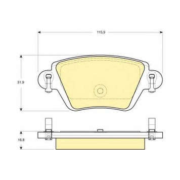 Колодки тормозные дисковые для FORD MONDEO(B4Y,B5Y,BWY) / RENAULT KANGOO Express(FC0/1#), KANGOO(KC0/1#) <b>GIRLING 6115254 / 23557</b>
