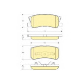 Колодки тормозные дисковые для CITROEN C-CROSSER, C4 AIRCROSS / MITSUBISHI ASX, GALLOPER, GRANDIS, LANCER, OUTLANDER, PAJERO / PEUGEOT 4007, 4008 <b>GIRLING 6132479 / 23582</b>