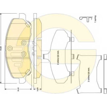 Колодки тормозные дисковые для CHRYSLER SEBRING(JS) / JEEP COMPASS(MK49), PATRIOT(MK74) / MITSUBISHI ASX(GA#W#), OUTLANDER(CW#W,GF#W,GG#W,ZJ) <b>GIRLING 6141429 / 23584</b>