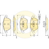 Колодки тормозные дисковые для AUDI A1, A3, TT / VW CC, EOS, GOLF, PASSAT, SCIROCCO, TOURAN <b>GIRLING 6118072 / 23587</b>