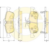 Колодки тормозные дисковые для DAIHATSU CHARADE / TOYOTA VIOS/YARIS, YARIS <b>GIRLING 6134582 / 23716</b>