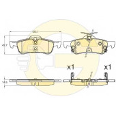 Колодки тормозные дисковые для HONDA CIVIC(FA,FB,FD,FG,FK) <b>GIRLING 6135882 / 23716</b>