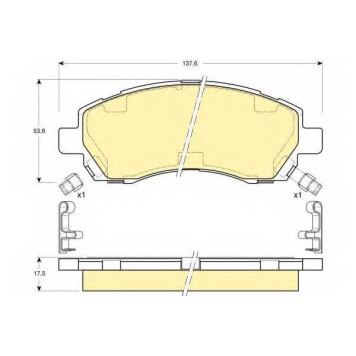 Колодки тормозные дисковые для SUBARU IMPREZA(GC,GF,GFC,GG), LEGACY(BD,BE,BG,BH) <b>GIRLING 6132059 / 23780</b>