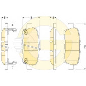 Колодки тормозные дисковые для INFINITI EX, G, M35, M45 / NISSAN CUBE, MURANO, PATHFINDER, QASHQAI, SUNNY, TEANA, TIIDA, VERSA, X-TRAIL / RENAULT KOLEOS <b>GIRLING 6135079 / 23814</b>