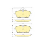 Колодки тормозные дисковые для BMW 1(E81,E82,E87,E88) <b>GIRLING 6116111 / 23915</b>