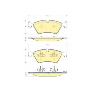 Колодки тормозные дисковые для MERCEDES E(S211,W211), G(W463), GL(X164), M(W164,W166), R(V251,W251) <b>GIRLING 6116422 / 23922</b>
