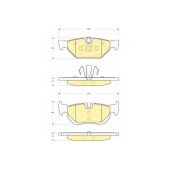 Колодки тормозные дисковые для BMW 1(E81,E82,E87,E88), 3(E90,E91,E92,E93), X1(E84) <b>GIRLING 6116262 / 23926</b>