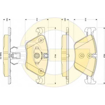 Колодки тормозные дисковые для BMW 5(F10,F11,F18) <b>GIRLING 6118822 / 23968</b>