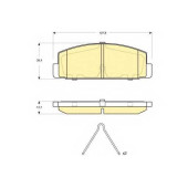 Колодки тормозные дисковые для MAZDA 6(GG,GH,GY) <b>GIRLING 6133119 / 24045</b>