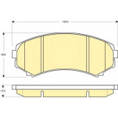 Колодки тормозные дисковые для MAZDA MPV / MITSUBISHI GRANDIS, PAJERO, PROUDIA/DIGNITY <b>GIRLING 6132469 / 24066</b>