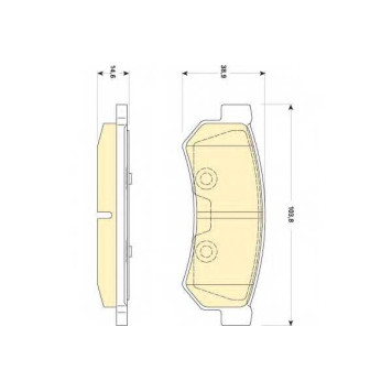 Колодки тормозные дисковые для CHEVROLET LACETTI(J200), NUBIRA / DAEWOO GENTRA, LACETTI(KLAN), NUBIRA(KLAN) <b>GIRLING 6141789 / 24071</b>