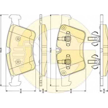Колодки тормозные дисковые для MERCEDES GL(X164), M(W164), R(V251,W251) <b>GIRLING 6117972 / 24151</b>