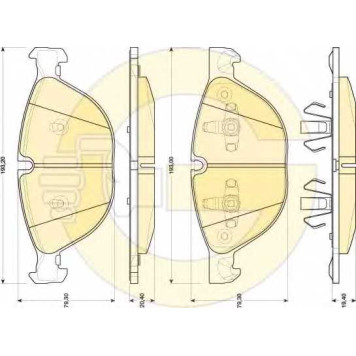 Колодки тормозные дисковые для BMW X5(E70,F15,F85), X6(E71,E72,F16,F86) <b>GIRLING 6117282 / 24172</b>