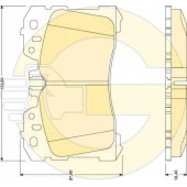 Колодки тормозные дисковые для HYUNDAI ix35(EL,ELH,LM) / LEXUS LS(USF4#,UVF4#) <b>GIRLING 6134739 / 24245</b>