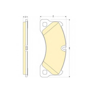 Колодки тормозные дисковые для PORSCHE CAYENNE(92A,955,9PA), PANAMERA(970) / VW TOUAREG(7L6,7L7,7LA,7P5) <b>GIRLING 6117749 / 24295</b>