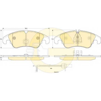 Колодки тормозные дисковые для AUDI A6(4G2, 4G5, 4GC, 4GD, 4GH, 4GJ, C7), A7(4GA, 4GF) <b>GIRLING 6119081 / 24310</b>