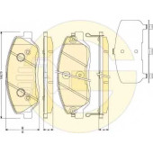 Колодки тормозные дисковые для HYUNDAI SANTA FE(CM,DM,SM) / KIA SORENTO(XM) / SSANGYONG ACTYON SPORTS(QJ), ACTYON, KORANDO <b>GIRLING 6134189 / 24351</b>