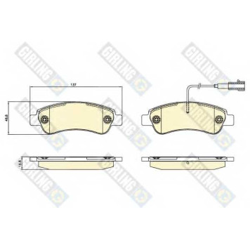 Колодки тормозные дисковые для CITROEN JUMPER / FIAT DUCATO(250,290) / PEUGEOT BOXER <b>GIRLING 6120684 / 24465</b>