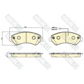 Колодки тормозные дисковые для FIAT DUCATO(250,290) <b>GIRLING 6120695 / 24466</b>