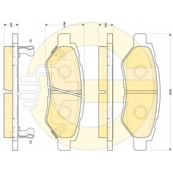 Колодки тормозные дисковые <b>GIRLING 6146029 / 24546</b>