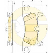 Колодки тормозные дисковые для PORSCHE CAYENNE(92A) <b>GIRLING 6118769 / 24552</b>