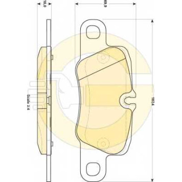 Колодки тормозные дисковые для PORSCHE 911(991), PANAMERA(970) <b>GIRLING 6118499 / 24554</b>
