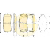 Колодки тормозные дисковые для HYUNDAI H-1 Travel(TQ), H-1(TQ), ix55 / KIA CARNIVAL / GRAND CARNIVAL(VQ) <b>GIRLING 6134499 / 24599</b>