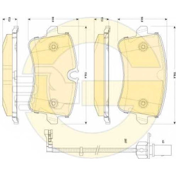 Колодки тормозные дисковые для AUDI A8(4H#) <b>GIRLING 6118661 / 24606</b>