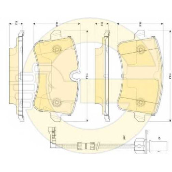 Колодки тормозные дисковые для AUDI A8(4H#) <b>GIRLING 6118671 / 24606</b>