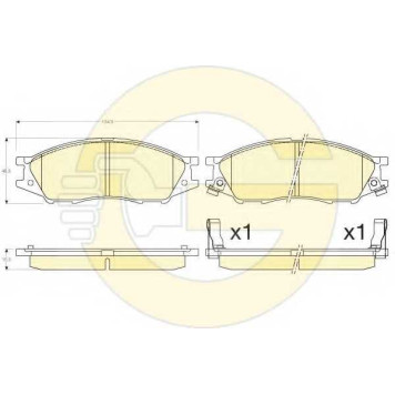 Колодки тормозные дисковые для NISSAN ALMERA(B10) <b>GIRLING 6135636 / 24647</b>