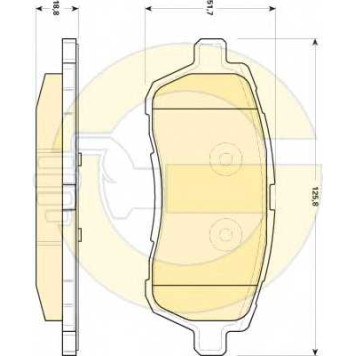 Колодки тормозные дисковые для FORD FIESTA <b>GIRLING 6118939 / 24676</b>