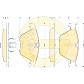 Колодки тормозные дисковые для BMW 5(F07,F10,F11,F18), 6(F06,F12,F13), 7(F01,F02,F03,F04) <b>GIRLING 6118542 / 24688</b>