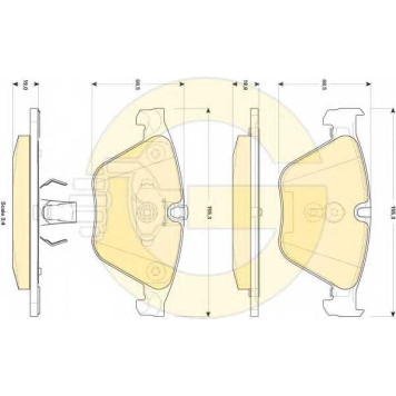 Колодки тормозные дисковые для BMW 5(F07,F10,F11,F18), 6(F06,F12,F13), 7(F01,F02,F03,F04) <b>GIRLING 6118542 / 24688</b>